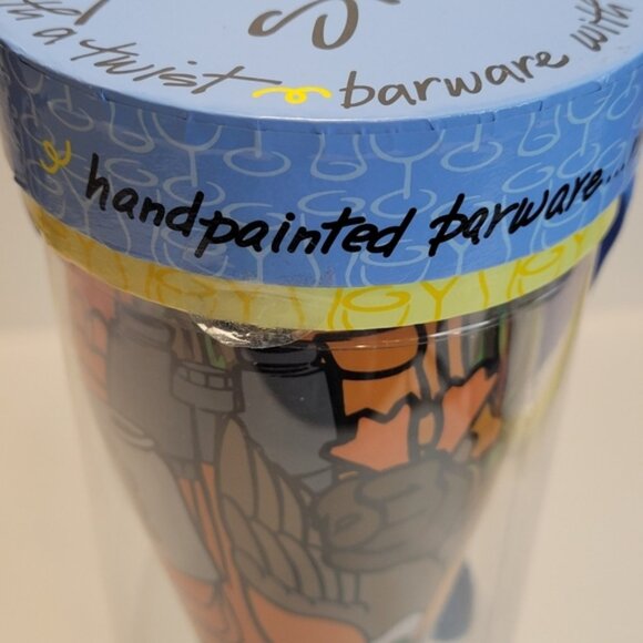 Top Shelf Hand painted "Duck Hunter" Tall Pilsner Beer Glass - Picture 11 of 11